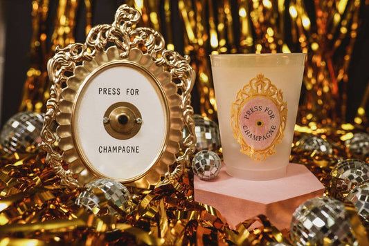 "Press for Champagne" Frosted Cups